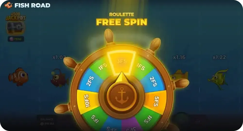 Fish Road Freispiele Roulette mit Free-Spin-Bonus